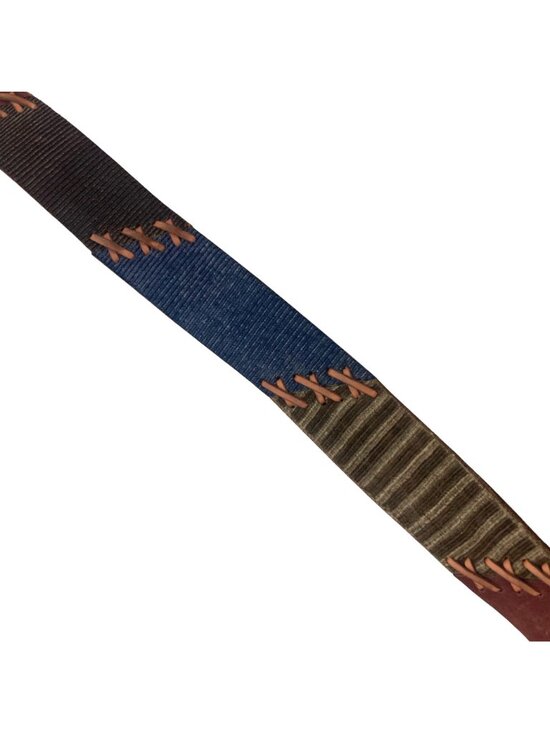 Vintage Lucky Brand Multicolor Suede Corduroy Belt Medium Whipstitch Boho main image 4